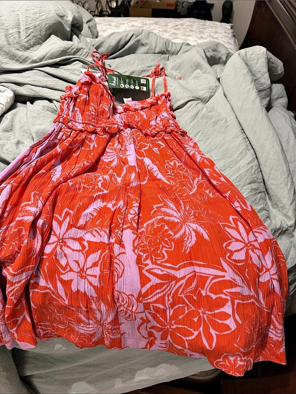 Roxy Beach Day Maxi Dress Red & Pink small
